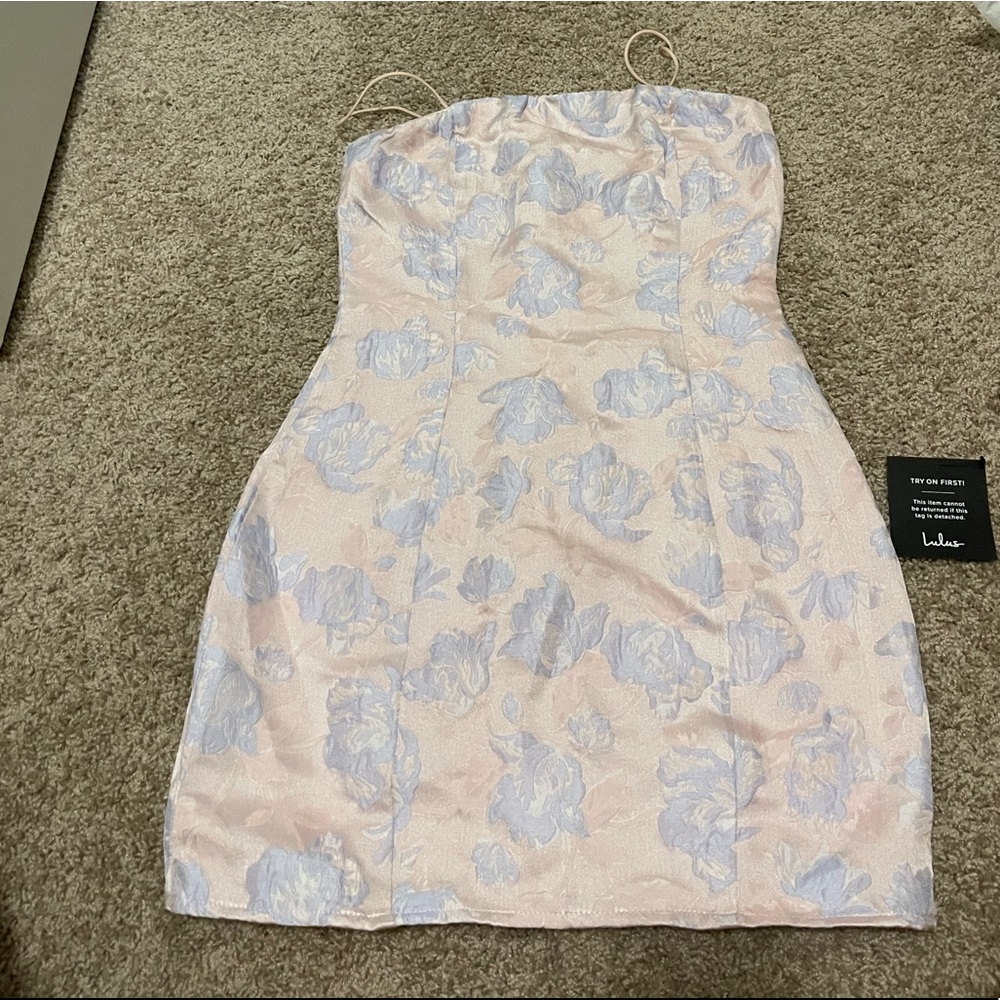 Lulu’s pink & lilac floral dress, size S